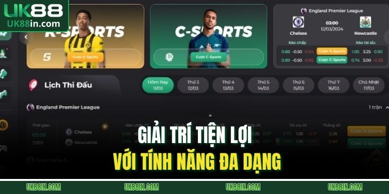 Giải trí tiện lợi với tính năng đa dạng